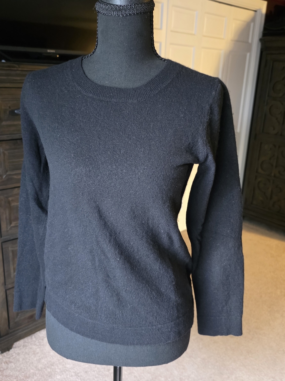 J. Crew Black Crewneck Sweater